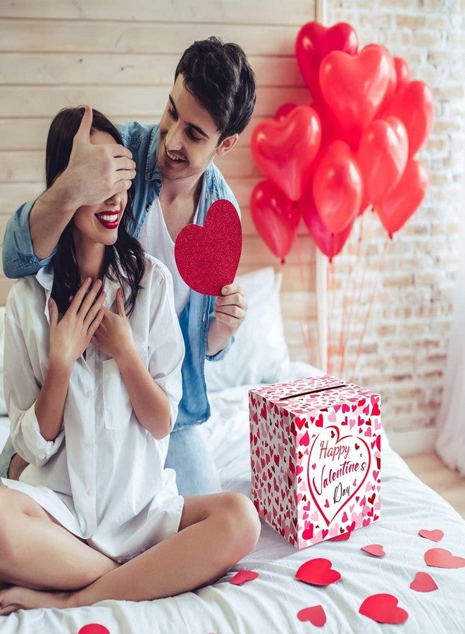 Lemicin Large Card Box Valentine's Day Pink Love Boxes Envelope Box with Slot for Valentine's Day Lover Birthday Gift Present Party Party Favors Decor Party Supplies (8 x8 x8 in) - Image 5